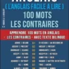 Anglais ( L’Anglais Facile a Lire ) 100 Mots - Les Contraires