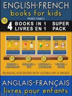 16 - 4 Books in 1 - 4 Livres en 1 (Super Pack) - English French Books for Kids (Anglais Français Livres pour Enfants)