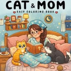 Cat Mom: Coloring Book for Adults and Teens Featuring Cat Mom with Easy and Simple Designs for Relaxation