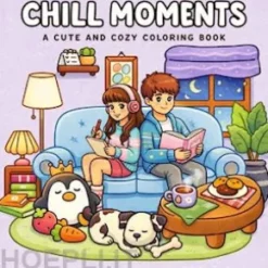 Chill Moments: Coloring Book for Adults and Teens Featuring Super Cute Characters with Easy and Simple Designs for Relaxation