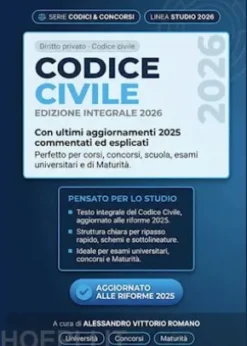 Codice Civile 2026: Edizione Integrale con Ultimi Aggiornamenti 2025 Commentati ed Esplicati