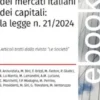Competitività dei mercati italiani dei capitali: la legge n. 21/2024