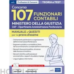 Concorso 107 Funzionari contabili - Ministero della Giustizia - DAP - Dipartimento Amministrazione Penitenziaria