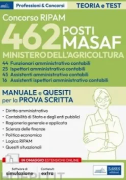 Concorso 462 posti MASAF: Funzionari, Assistenti, Ispettori amministrativi contabili