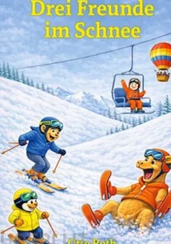Drei Freunde im Schnee
