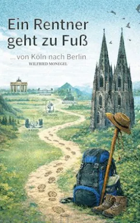 Ein Rentner geht zu Fuß