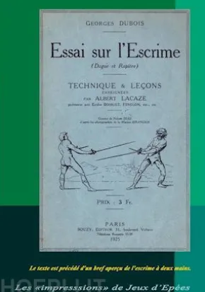Essai sur l'Escrime (Dague et Rapière)