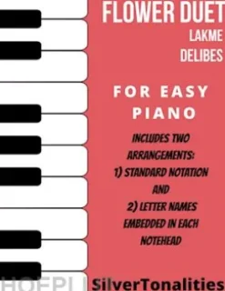 Flower Duet Lakme Easy Piano Sheet Music Combo