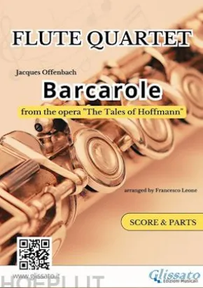 Flute Quartet "Barcarole" by Offenbach - score & parts
