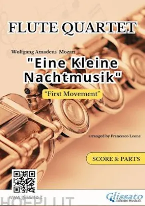Flute Quartet "Eine Kleine Nachtmusik" (first movement) score & parts