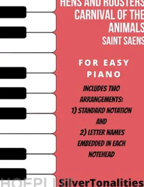 Hens and Roosters Carnival of the Animals Easy Piano Sheet Music Combo
