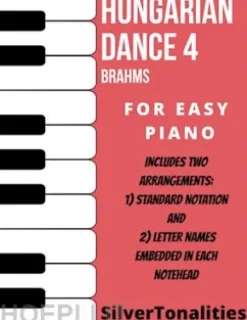 Hungarian Dance Number 4 Easy Piano Sheet Music Combo