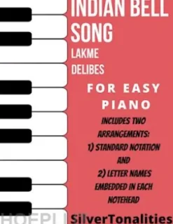 Indian Bell Song Lakme Easy Piano Sheet Music Combo
