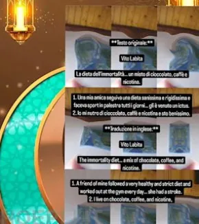 La dieta dell'immortalità ...un misto di cioccolato, caffè e nicotina