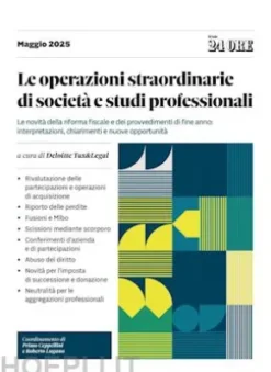 Le operazioni straordinarie di società e studi professionali