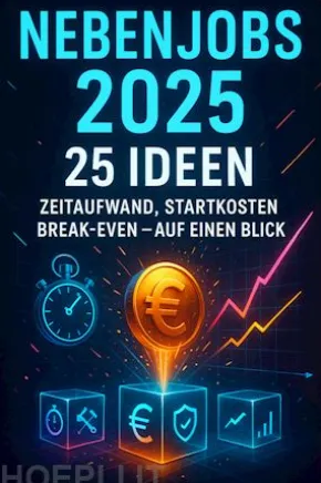 Nebenjobs 2025: 25 Ideen — Zeitaufwand, Startkosten, Break-even—auf einen Blick.
