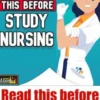 Read this before studying nursing