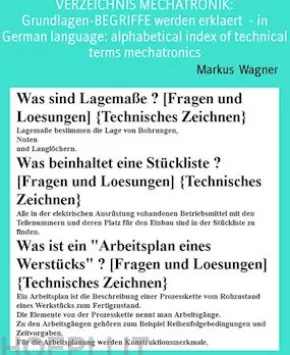 VERZEICHNIS MECHATRONIK: Grundlagen-BEGRIFFE werden erklaert- in German language: alphabetical index of technical terms mechatronics
